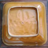 Square barbotine dish Sarreguemines