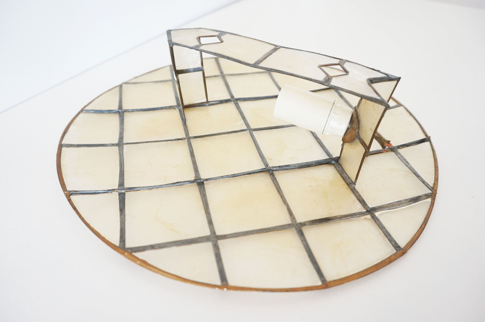 Applique ronde en nacre vintage