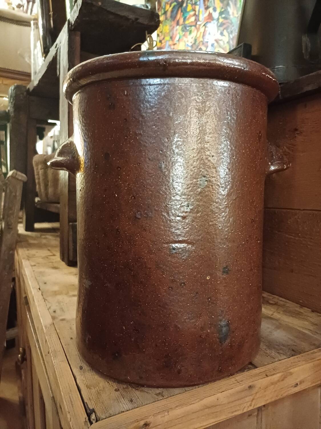 Antique, large 15-liter grease pot from the early 20th century