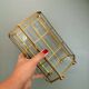 Vitrine vintage en verre et laiton