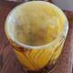 Yellow glass vase