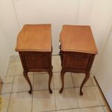 Pair of old wooden bedsides