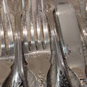 9 fish cutlery pieces, 18 pieces, silver-plated metal, Christofle Marly silversmiths