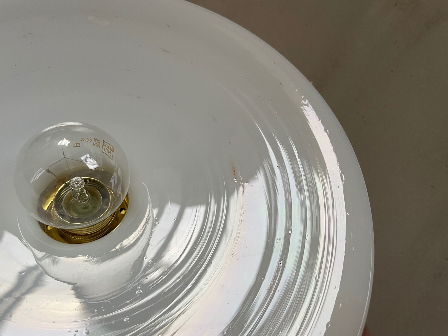 Old opaline pendant light