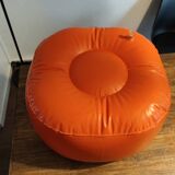 Vintage orange inflatable pouf 70