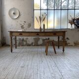 2m walnut drapery farmhouse table