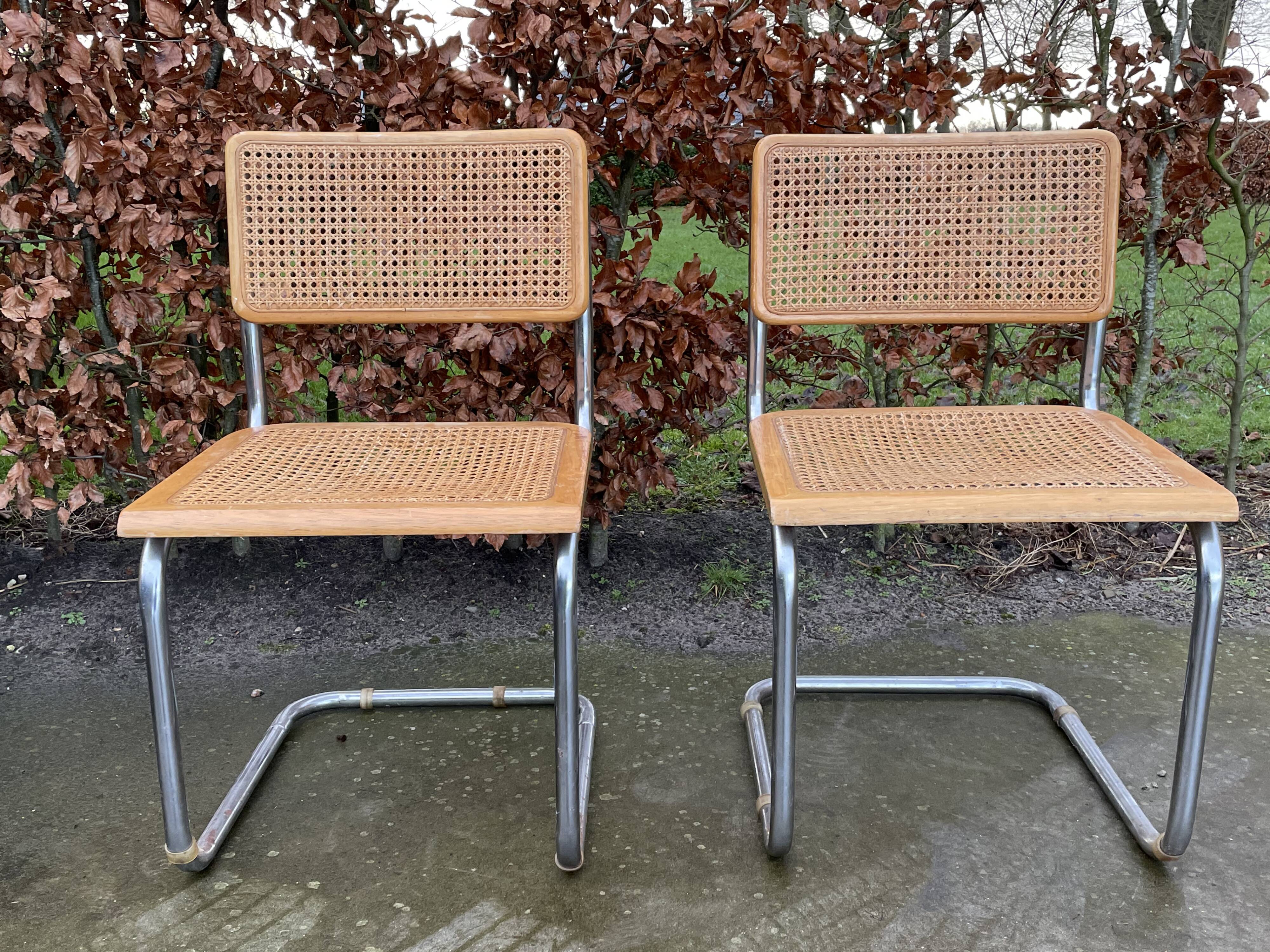 Lot of 2 chairs model Cesca by Marcel Breuer