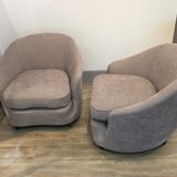 Paire de fauteuils années 50