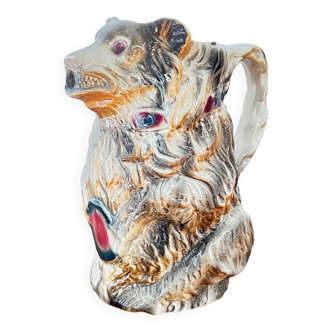 Pichet barbotine ours tambourin