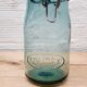 Duo old glass jars