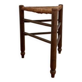 Straw tripod stool