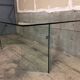 Table verre trempé post moderne circa 1980