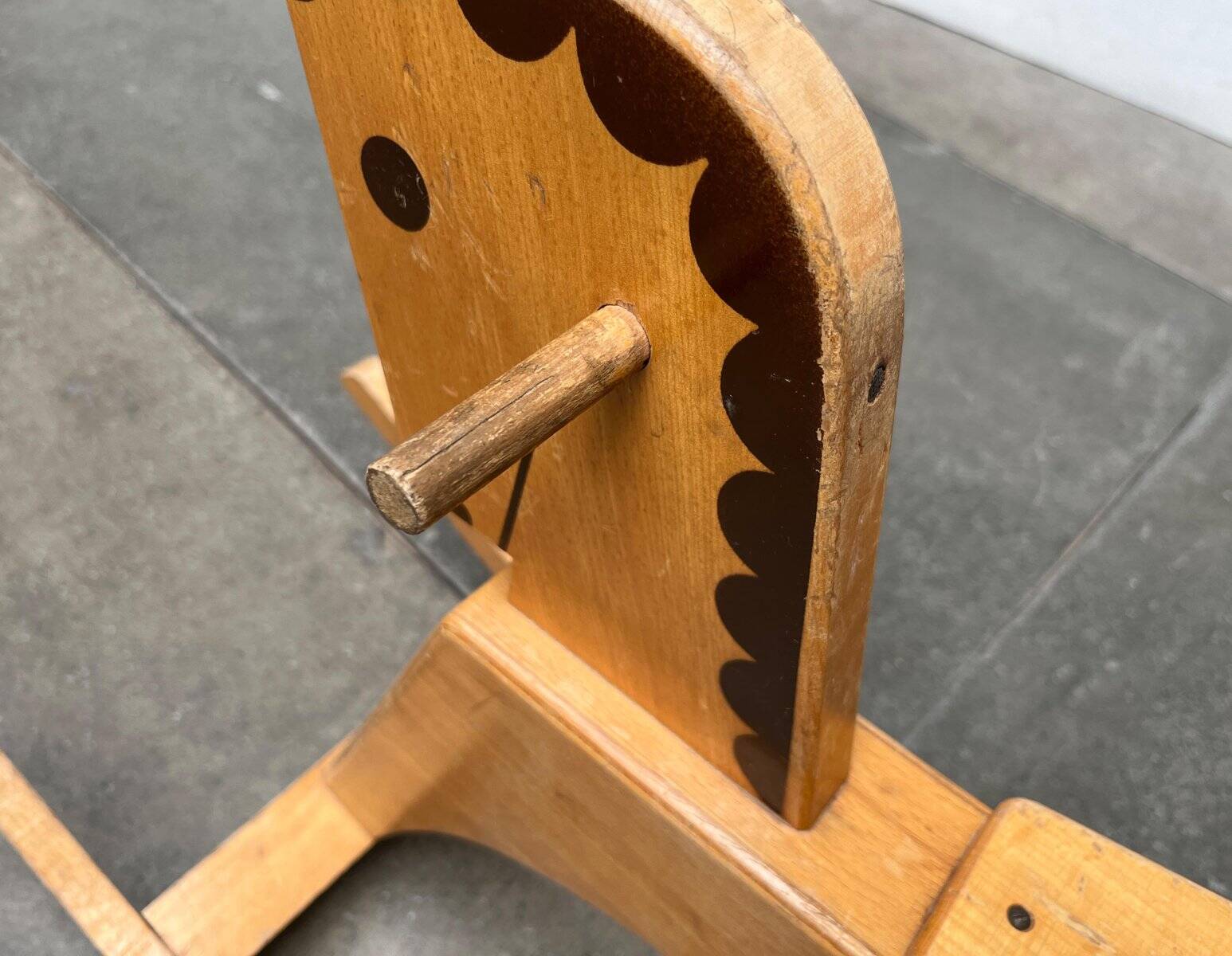 Mid-century wooden rocking horse, 1960s