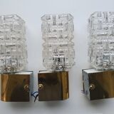 Three vintage Italian gold Targetti wall lights
