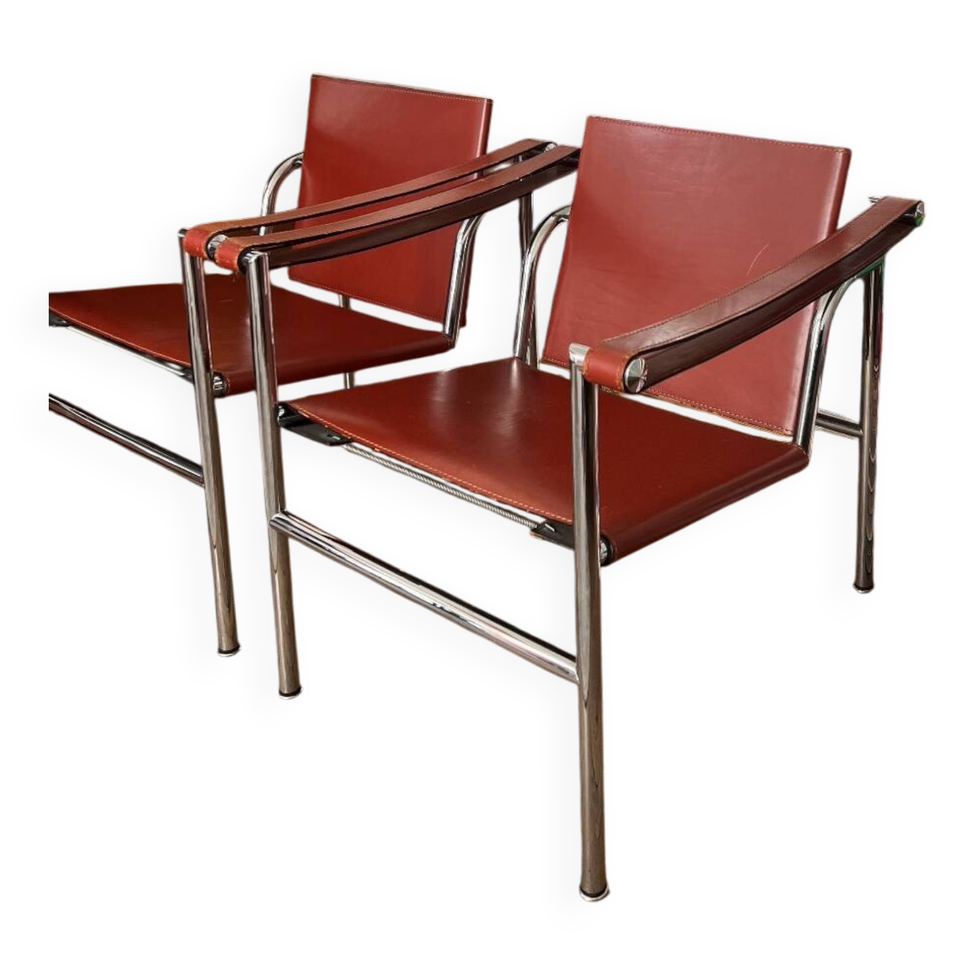 Pair of LC1 Armchairs by Le Corbusier for Cassina, 1990s