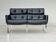 2 seater sofa, leather, chrome steel.