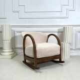Rocking chair in sheepskin