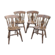 Set of 4 mountain style chairs from the 60s in beech