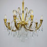 Vintage crystal chandelier, Italy, 1950s