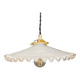 Suspension abat-jour vintage en opaline blanche