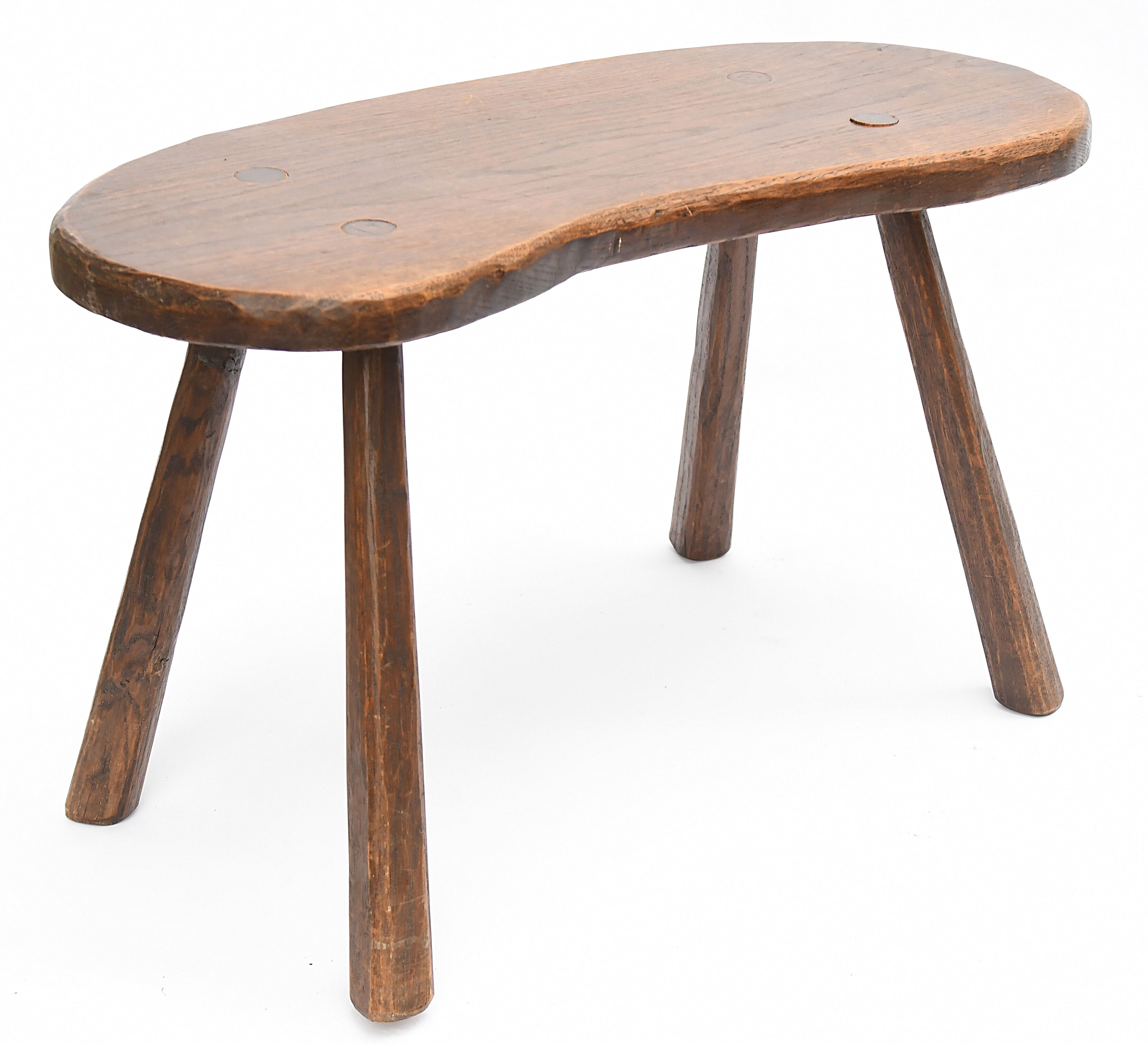 Brutalist solid wood bench