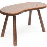 Brutalist solid wood bench