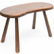 Brutalist solid wood bench