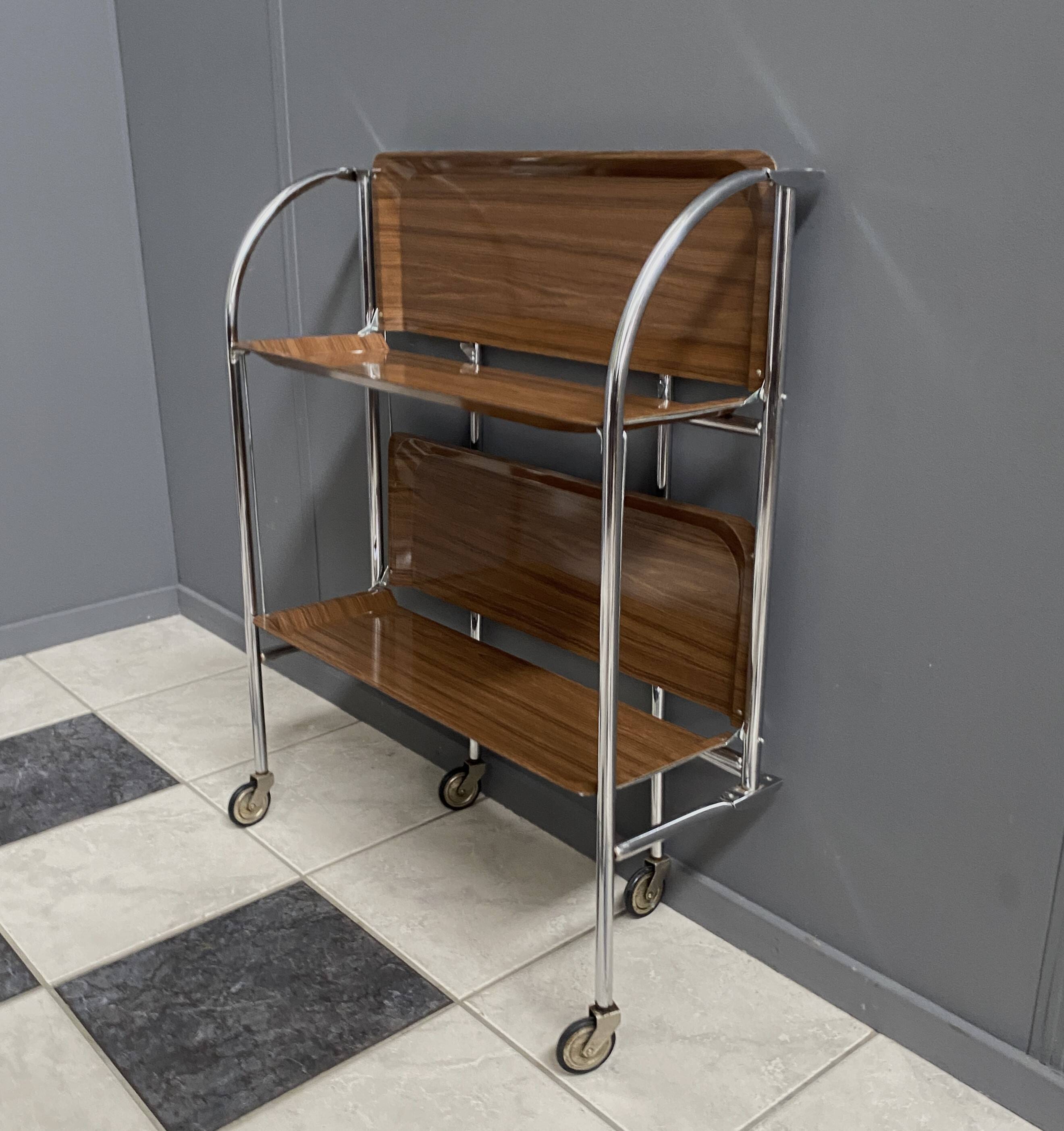 Foldable serving trolley by Bremshey & Co 1970s