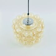 Large Amber Bubble Glass Pendant Light by Helena Tynell for Limburg, 1960s