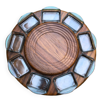 Digsmed rotating tray with 9 glass ramekins denmark