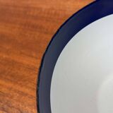 Modern blue enamel bowl from the mid-century by Kaj Franck for Finel, Finland, 1960s.