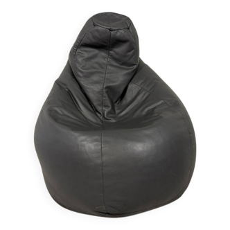 Zanotta Sacco large model leather beanbag lounge chair 1980’s
