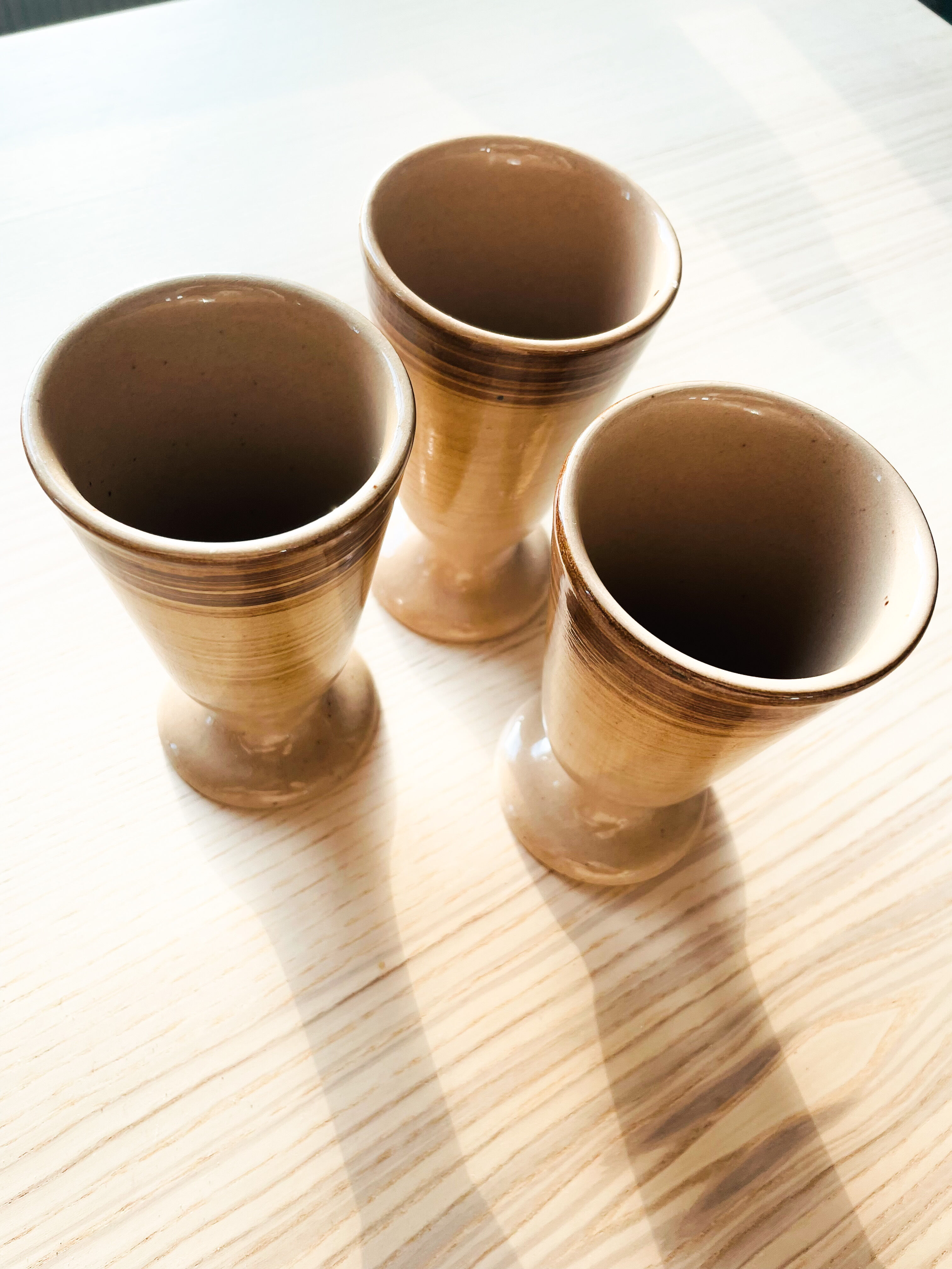 Set of 3 ceramic mazagrans