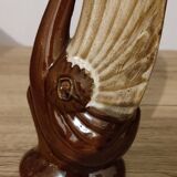Ceramic soliflore vase with swan decor