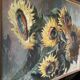 "Sunflowers" Oil on canvas signed