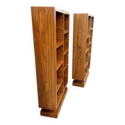 Pair of Art Deco style bookshelves in rosewood veneer - é