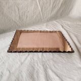 Art Deco photo frame in pink tinted beveled mirror