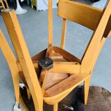 Pair of vintage 70's chairs with compass feet