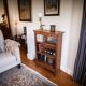 Bibus marquetry in rosewood, Transition style - Mid 20th century