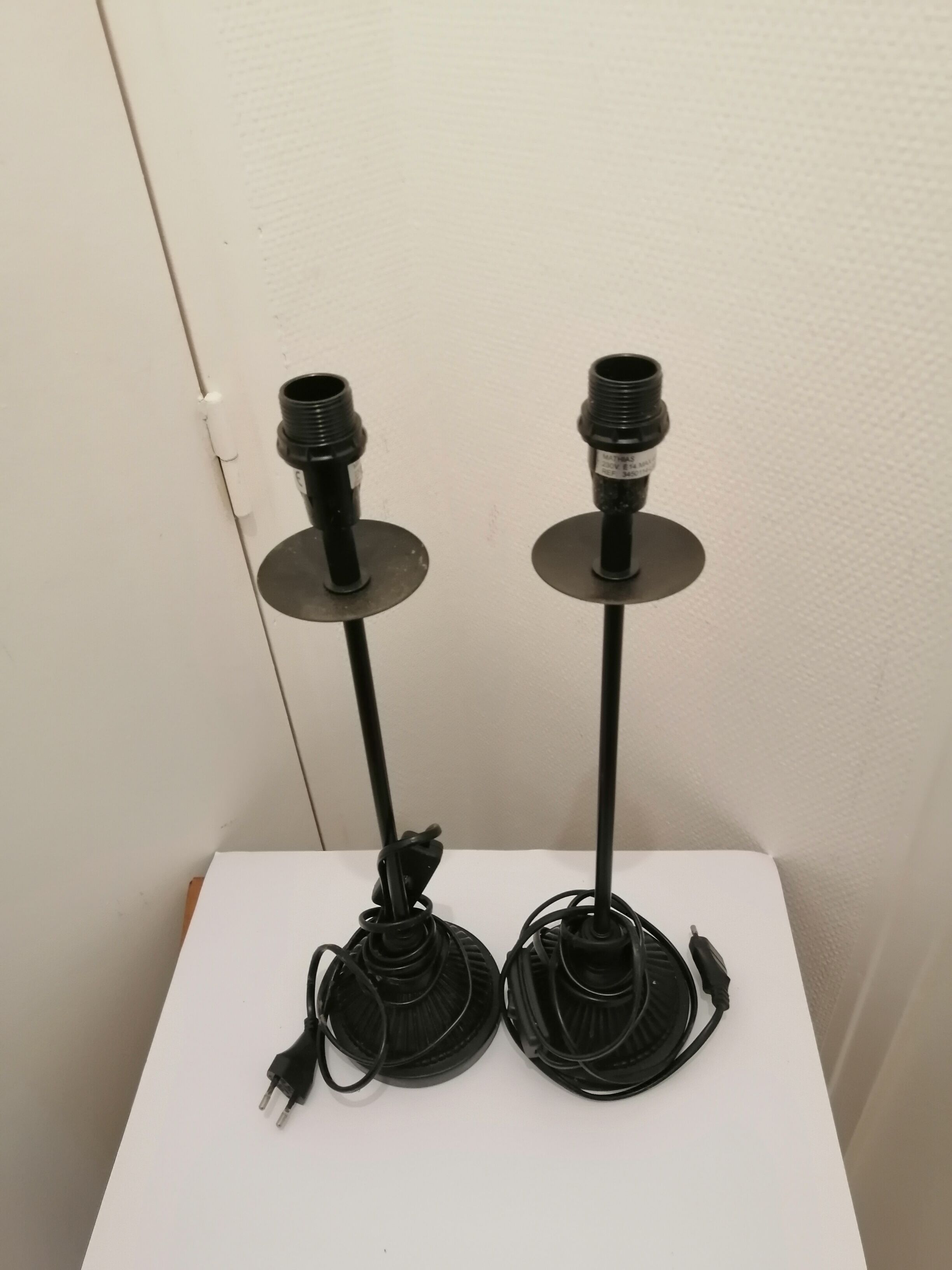 Pair of table or bedside lamp