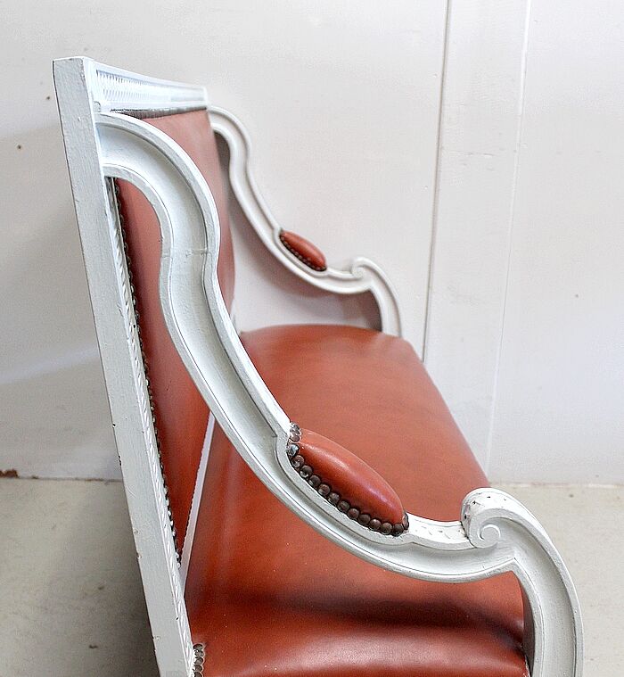 Beech children's bench, Louis XVI style, Early 20th century