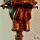 Bougeoir tripode en bronze " cerf " XIXe vennerie