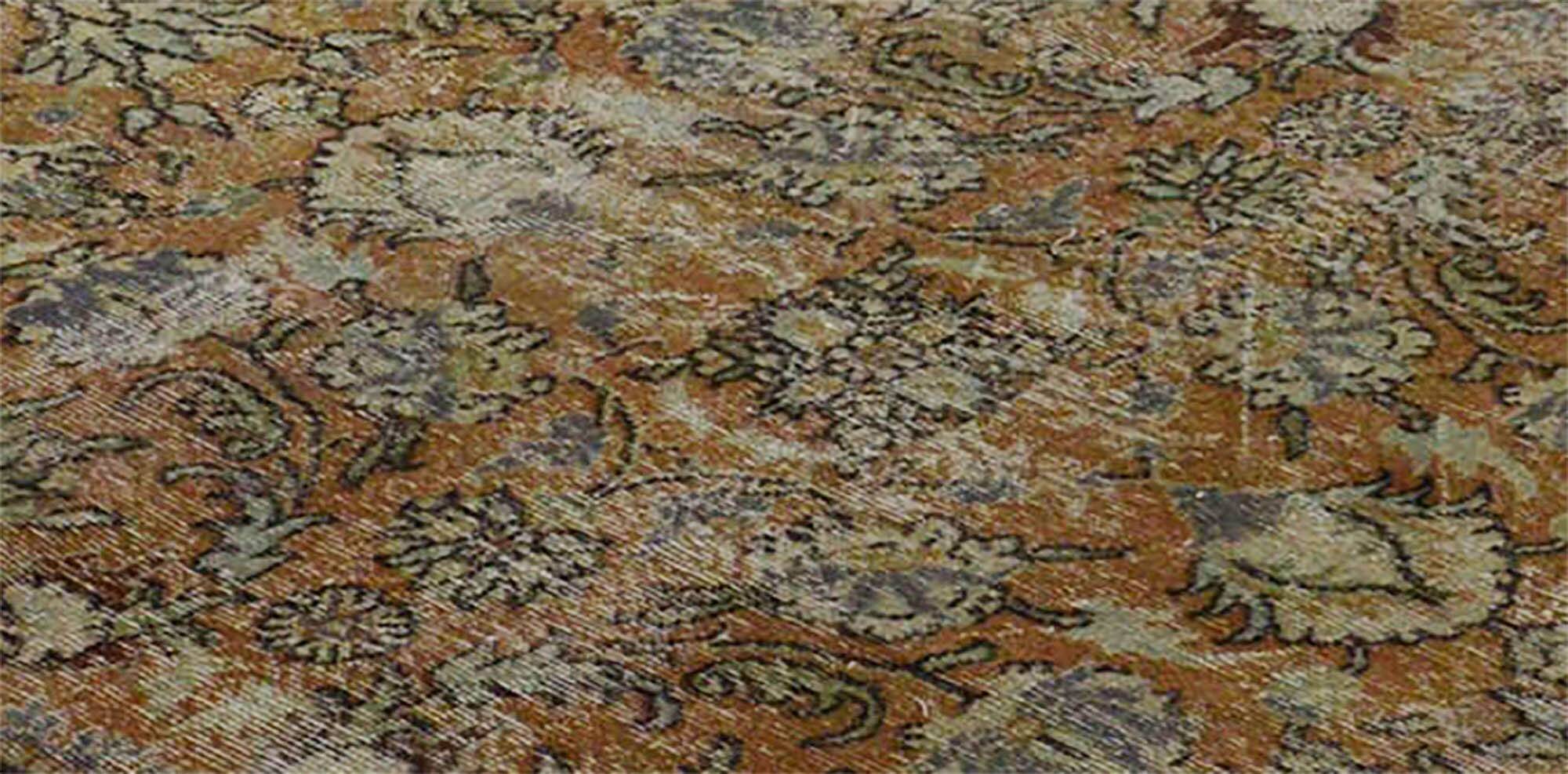 Turkish Anatolian Handmade Vintage Area Rug 222 cm x 118 cm