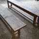 Paire de banc ferme en chêne
