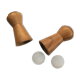Olive wood pepper and salt shaker set