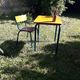Desk desk desk table child school metal wood and vintage chair