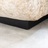 Beige chenille sectional sofa, 3 pieces, 1970s