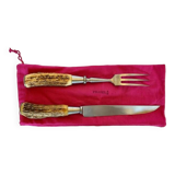 Leg of lamb service, horn handle