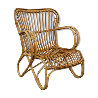 Belse 8 armchair in rattan Dutch Design, 1950