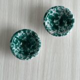 Salière et poivrière en céramique, peintes à la main